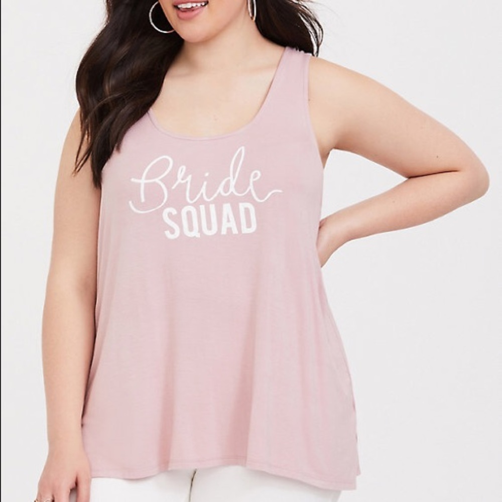 Torrid Bride Squad bridesmaid tank top shirt